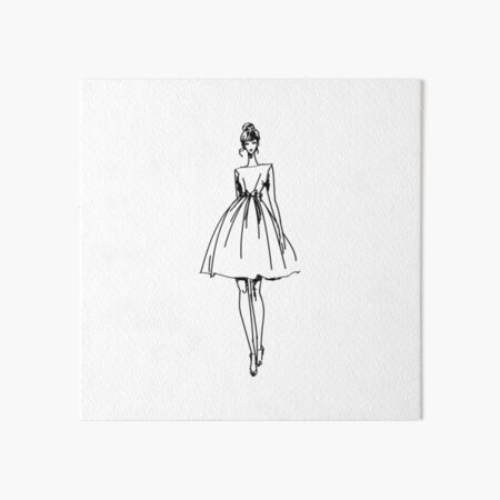 Fashion Sketch Art Board Print