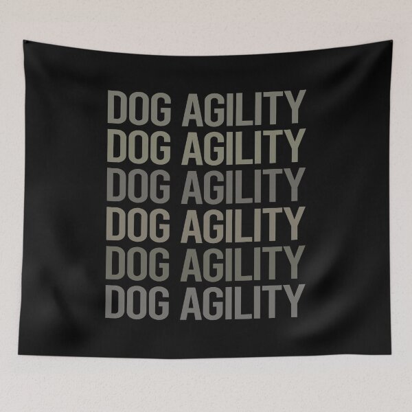 Item preview, Gray Text Art Dog Agility Training designed and sold by TartSpiderWeb.