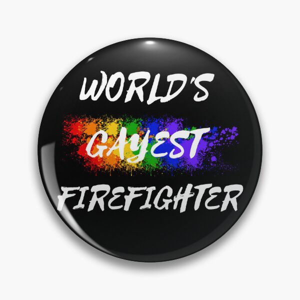 Item preview, World's Gayest Firefighter LGBT Colors For Proud Gay Firefighters In Black designed and sold by LuckyKermit.