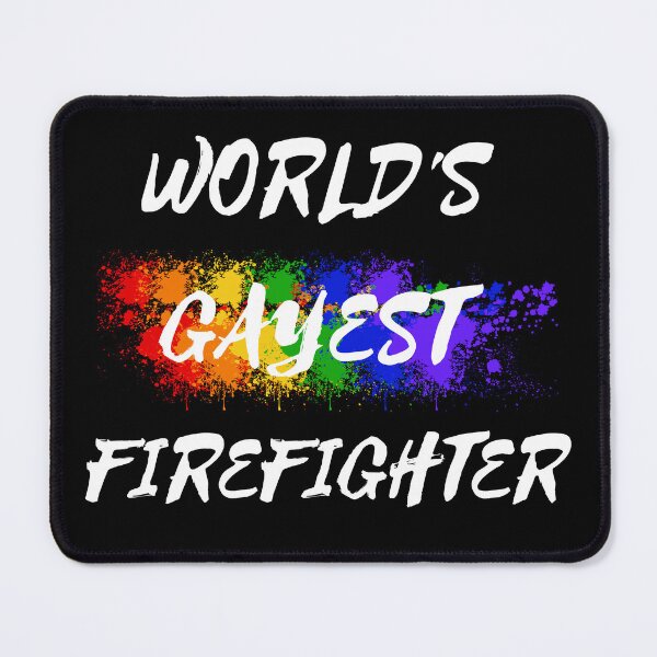 Item preview, World's Gayest Firefighter LGBT Colors For Proud Gay Firefighters In Black designed and sold by LuckyKermit.