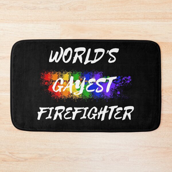 Item preview, World's Gayest Firefighter LGBT Colors For Proud Gay Firefighters In Black designed and sold by LuckyKermit.