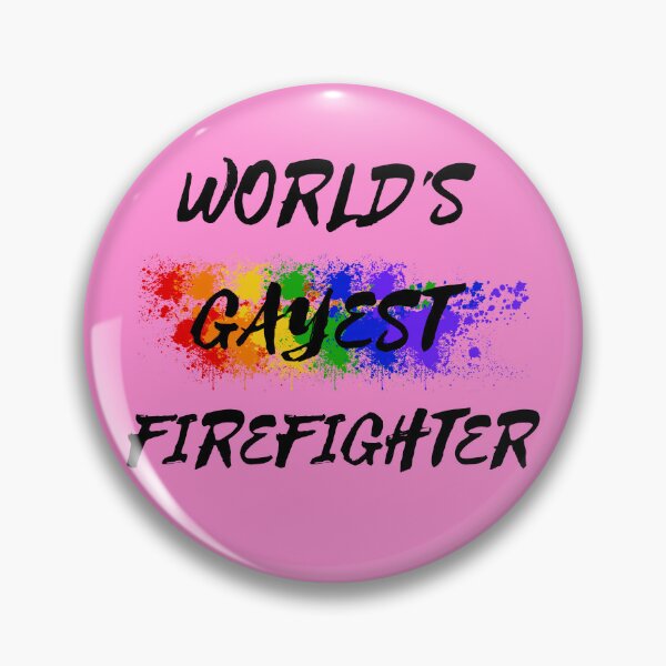Item preview, World's Gayest Firefighter LGBT Colors For Proud Gay Firefighters In Pink designed and sold by LuckyKermit.