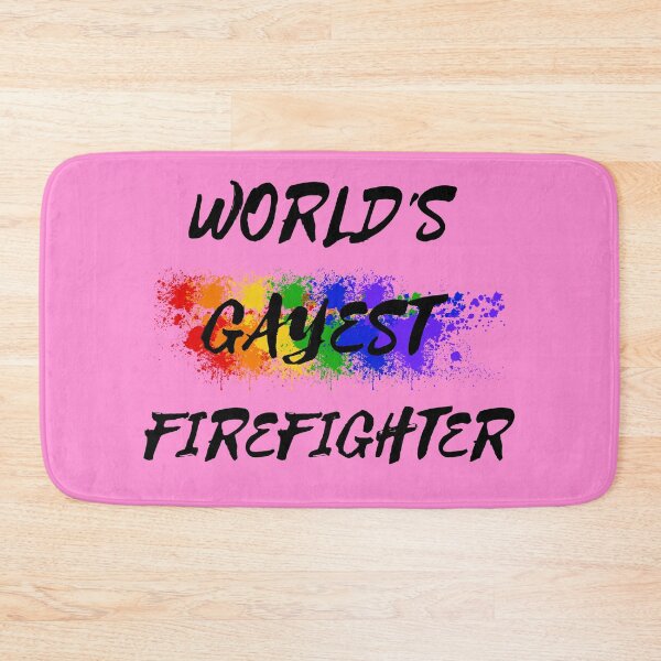 Item preview, World's Gayest Firefighter LGBT Colors For Proud Gay Firefighters In Pink designed and sold by LuckyKermit.