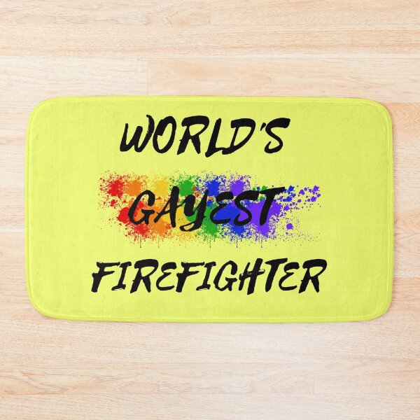 Item preview, World's Gayest Firefighter LGBT Colors For Proud Gay Firefighters In Yellow designed and sold by LuckyKermit.