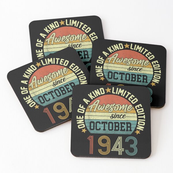 Item preview, Awesome Since October 1943 79 Years Old 79th Birthday Retro designed and sold by Holvasterlund.