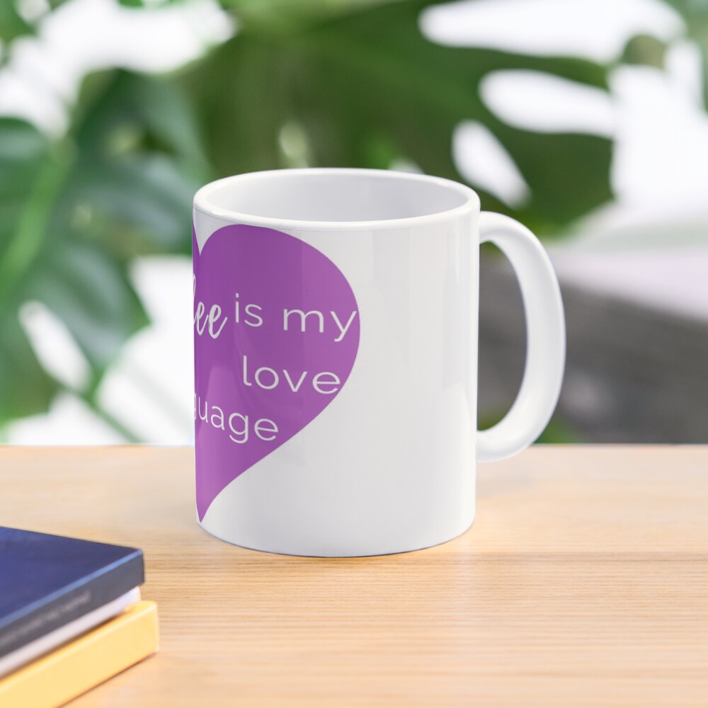 Coffee is my Love Language - Purple Heart Mug Mug