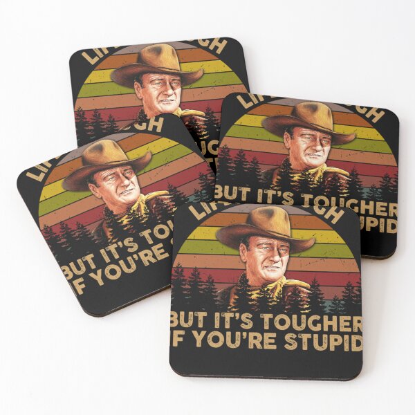 Item preview, John Wayne Life Is Tough But It's Tougher If You're Stupid Vintage Sunset designed and sold by ThanhNguyen2.
