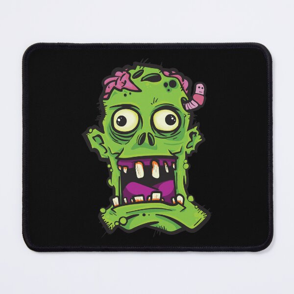 Item preview, Zombie Face Brain Worms Maggots Scary Halloween Drawing designed and sold by Delightfully Cynical.