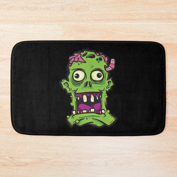 Item preview, Zombie Face Brain Worms Maggots Scary Halloween Drawing designed and sold by Delightfully Cynical.