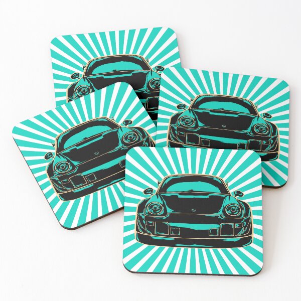 Item preview, Porsche 964 Vintage Black-turquoise designed and sold by automotion-art.