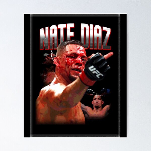 Item preview, Nate Diaz Poster Nate Diaz Flip Middle Finger UFC Nate Diaz Fighter Poster Nate Diaz Classic T Shirt  designed and sold by NIEBROBE.