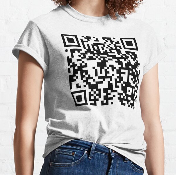 Rick Roll Link QR Code Classic T-Shirt mens t shirts graphic Custom aldult  Teen unisex digital printing Tee shirt xs-5xl - AliExpress