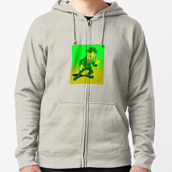 Putrid green hunchback Zipped Hoodie