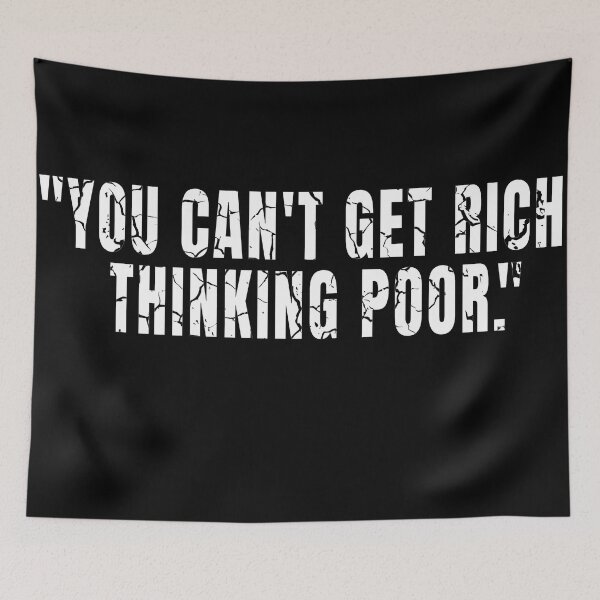 Item preview, You Can't Get Rich Thinking Poor distressed  designed and sold by KingsManKind.
