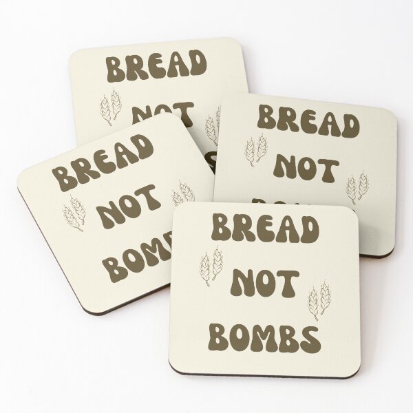 Item preview, Bread Not Bombs. Make Food Not War designed and sold by Rebel-Design.