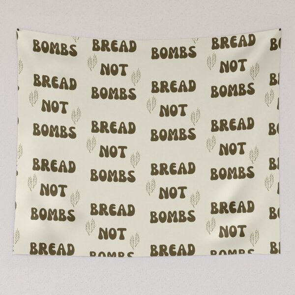 Item preview, Bread Not Bombs. Make Food Not War designed and sold by Rebel-Design.