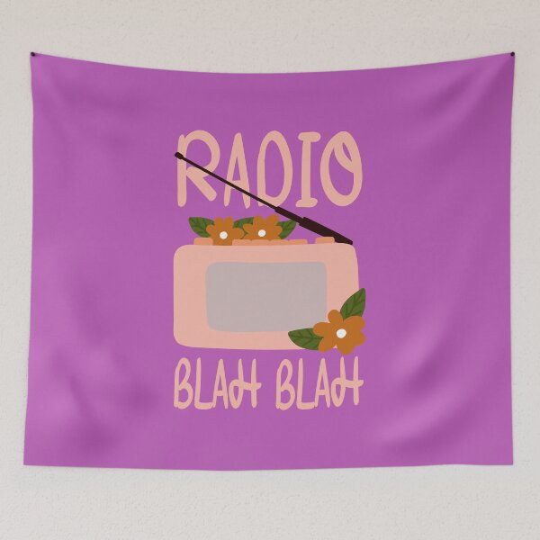Item preview, Radio Blah Blah Pun Funny Lyrics Design designed and sold by PunnyLyrics.