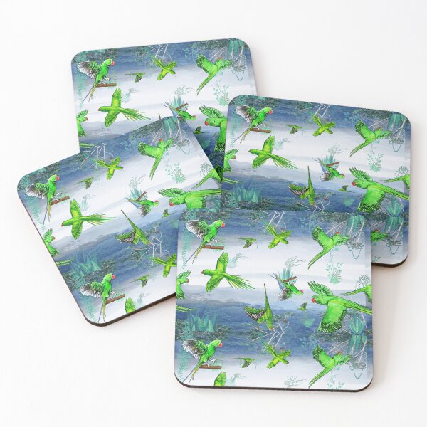 Item preview, Alexandrine parrot in the jungle designed and sold by ZebritoArt.