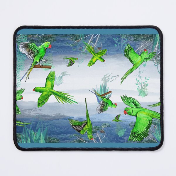 Item preview, Alexandrine parrot in the jungle designed and sold by ZebritoArt.