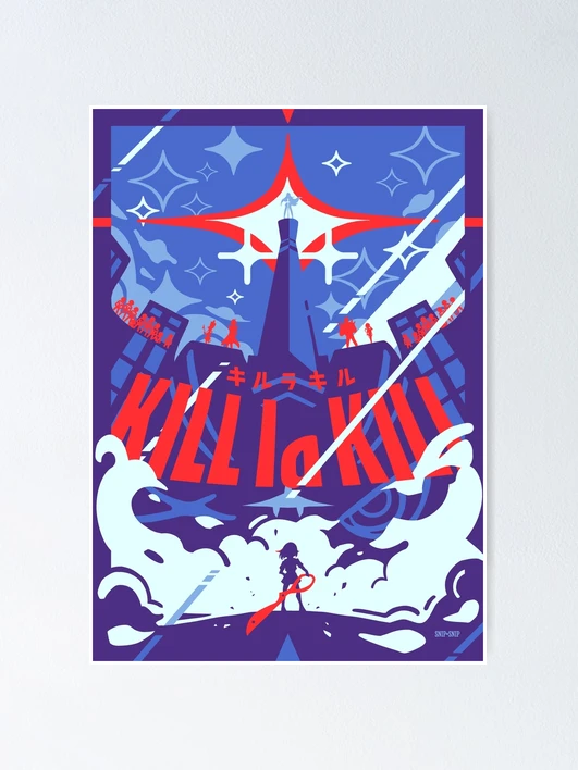 KILL la KILL × GEEKS PRINTING POSTER KILL la KILL × GEEKS RULE NEO SILKSCREEN PRINTING POSTER