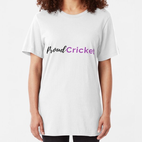 Proud Cricket in Black & Purple T-Shirt Slim Fit T-Shirt