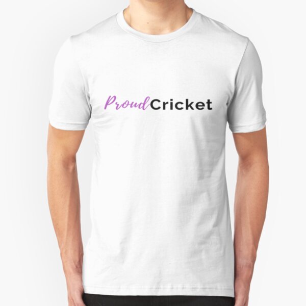 Proud Cricket in Purple & Black T-Shirt Slim Fit T-Shirt