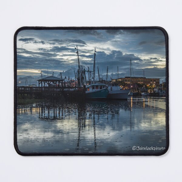 Item preview, Shem Creek raindrop sunrise designed and sold by johnlackphotos.