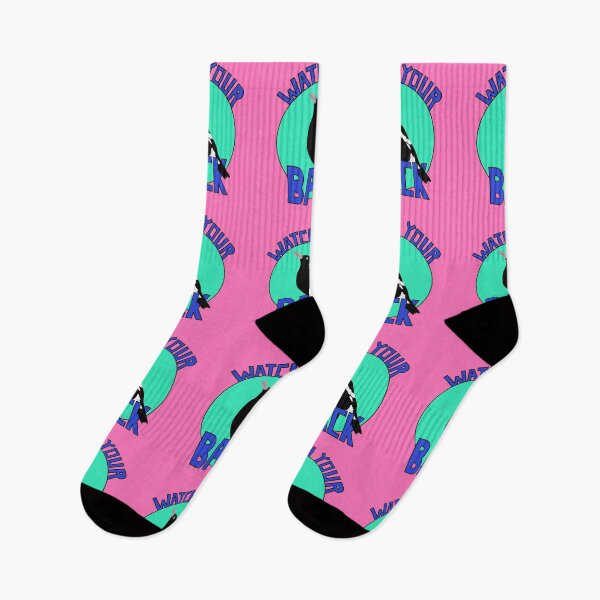 Item preview, Watch Your Back Australian Magpie on Pink designed and sold by Digitaldingo.