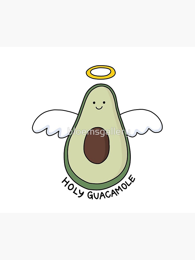 'Holy Guacamole' Avocado Illustration by bloemsgallery