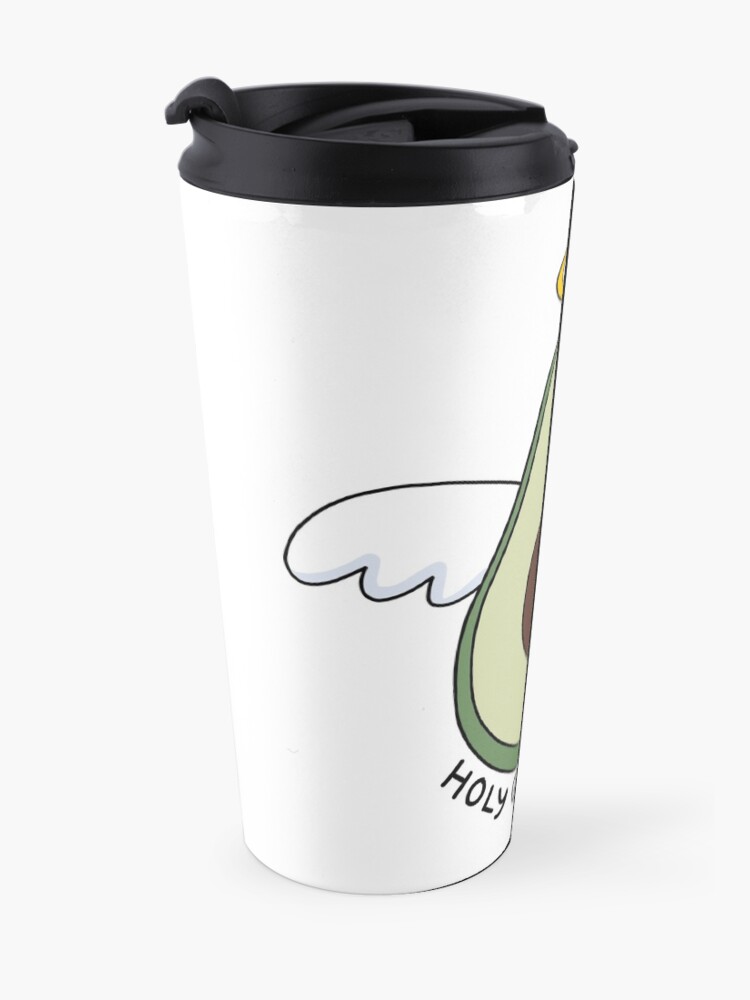 Alternate view of 'Holy Guacamole' Avocado Illustration Travel Mug