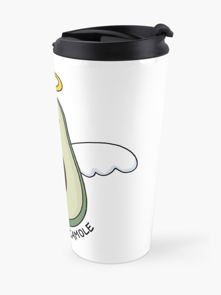 Alternate view of 'Holy Guacamole' Avocado Illustration Travel Mug
