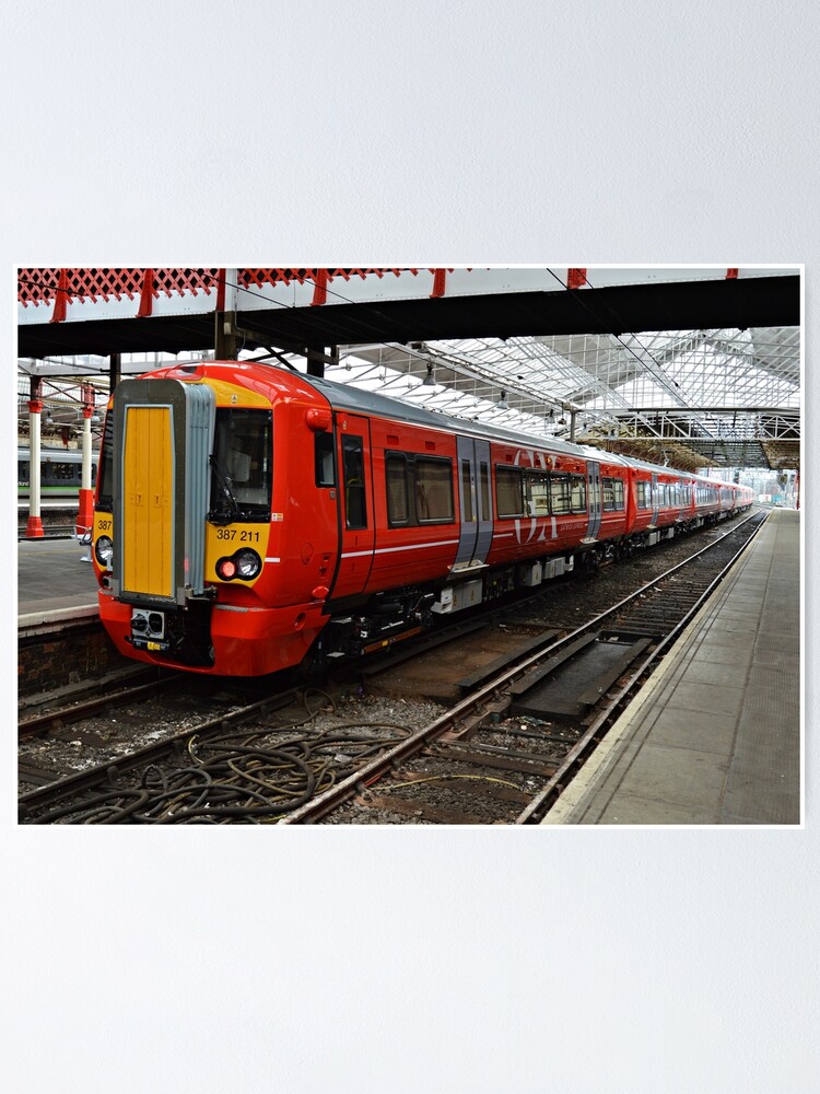 Alternate view of Gatwick Express class 387 at Crewe Railways Station Poster