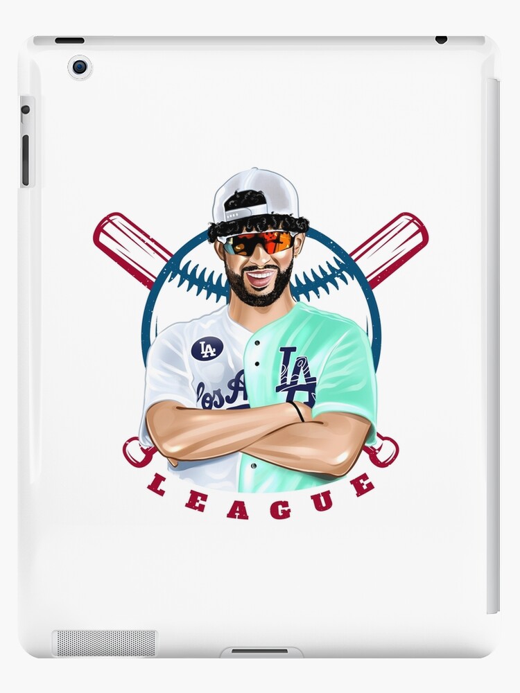 Bad Bunny in Los Angeles Baseball Jersey Sticker for Sale by OmoYolo