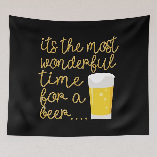 Item preview, Its The Most Wonderful Time For A Beer Funny Christmas Lyric Pun designed and sold by PunnyLyrics.