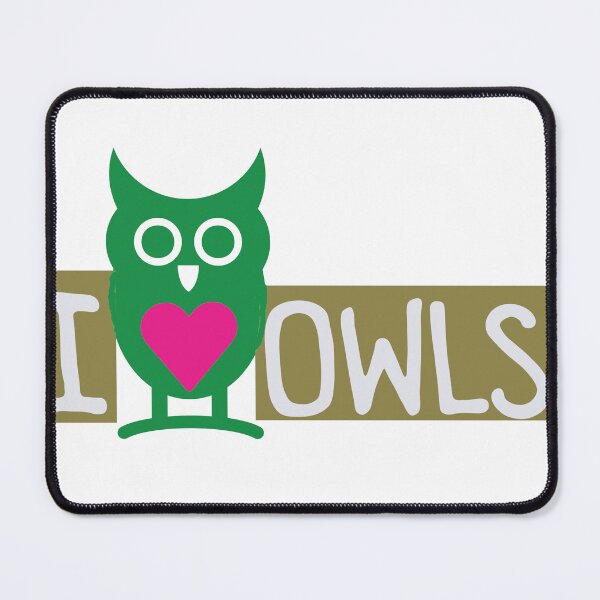 Item preview, I Love Owls  I Heart Owls Green & Pink designed and sold by thelivingrp.