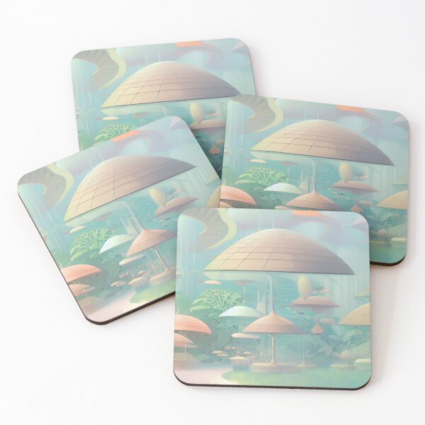 Item preview, 90s Nostalgia Retro Vaporwave Fantasy Futuristic Retro Landscape Illustration designed and sold by S Y N T H R E A L M.