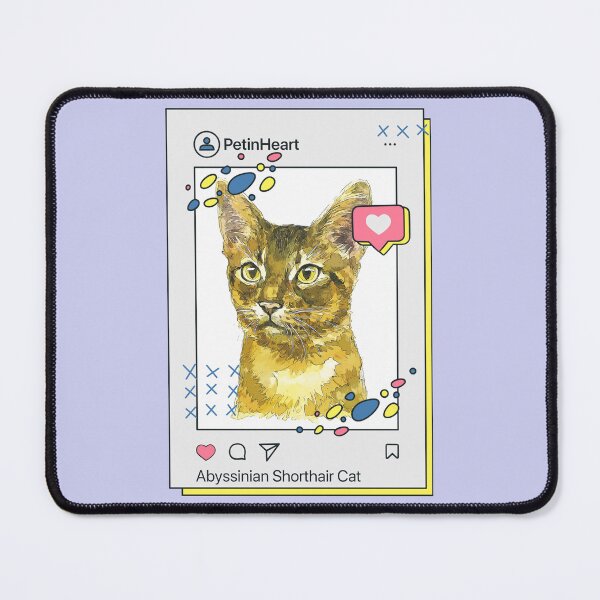 Item preview, Abyssinian Shorthair Cat Breed Watercolor Item-1 By PetinHeart designed and sold by PetinHeart.
