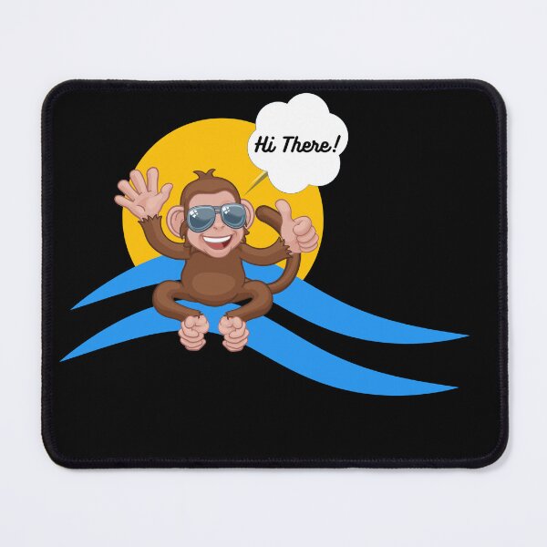 Item preview, Monkey Sunglasses Waving Thumbs Up - Funny Cartoon designed and sold by SBWorld.