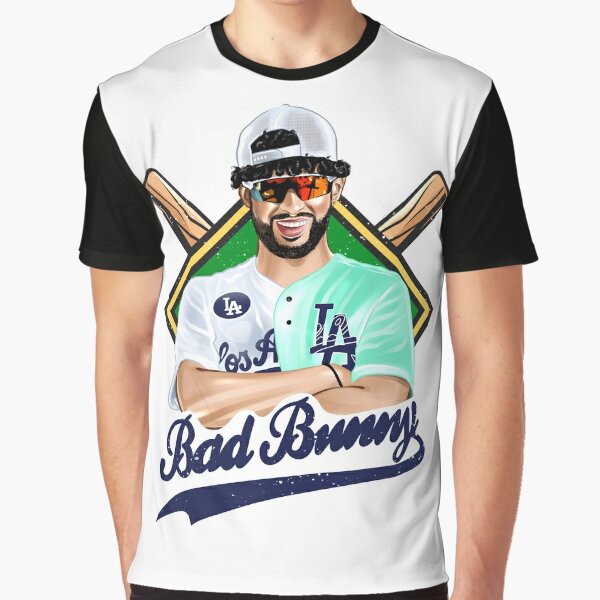 Bad Bunny in Los Angeles Baseball Jersey Sticker for Sale by ClosetHarper