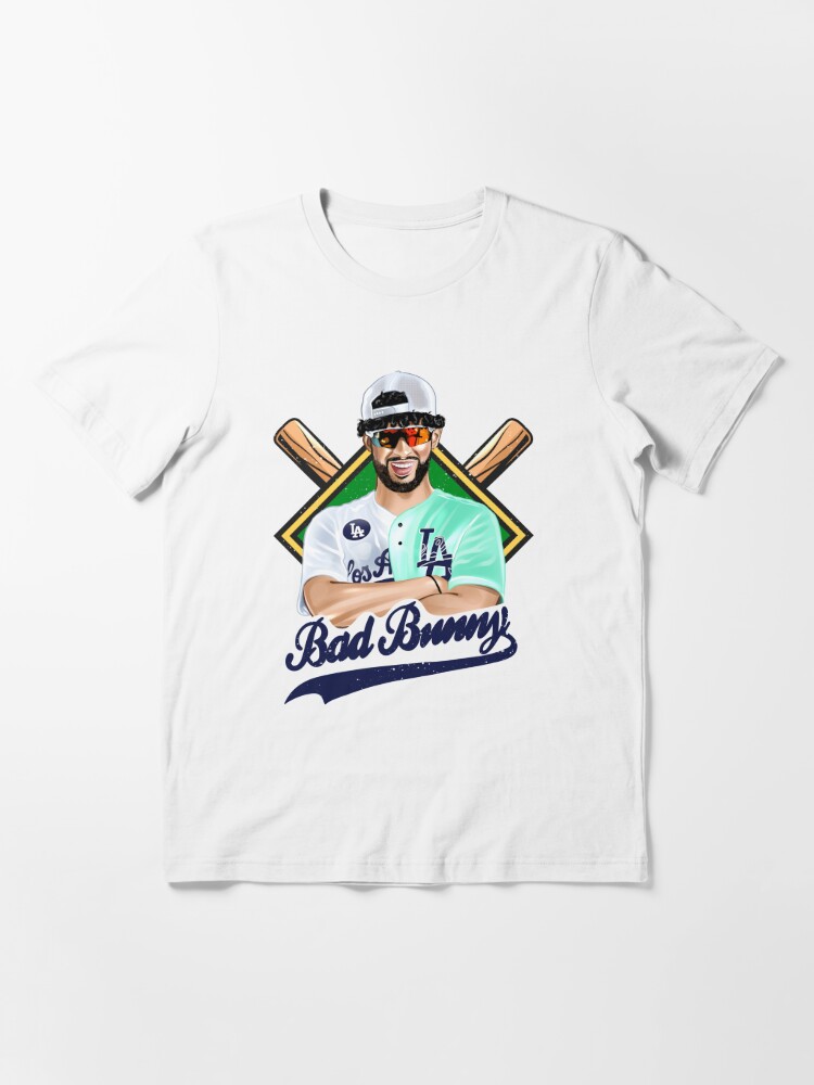 Bad Bunny in Los Angeles Baseball Jersey Poster for Sale by OmoYolo