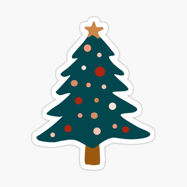 Preppy Pink Christmas Tree Sticker for Sale by EpicCreation