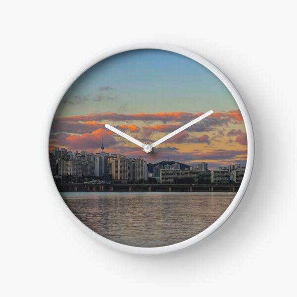 Sunset Han-river, Seoul (Horizontal) Clock