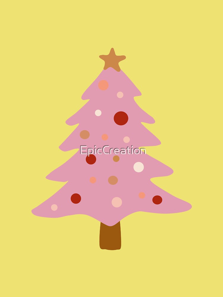 Preppy Pink Christmas Tree Sticker for Sale by EpicCreation