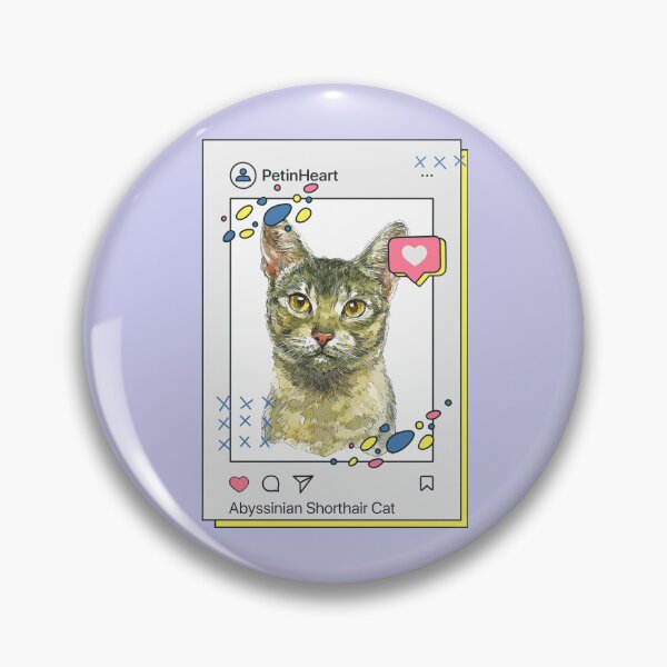 Artikelvorschau, Abessinier-Kurzhaar-Katzenrasse-Aquarell Artikel-2 von PetinHeart entworfen und verkauft von PetinHeart.