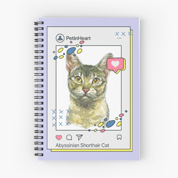 Item preview, Abyssinian Shorthair Cat Breed Watercolor Item-2 By PetinHeart designed and sold by PetinHeart.