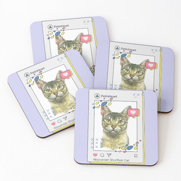 Item preview, Abyssinian Shorthair Cat Breed Watercolor Item-2 By PetinHeart designed and sold by PetinHeart.