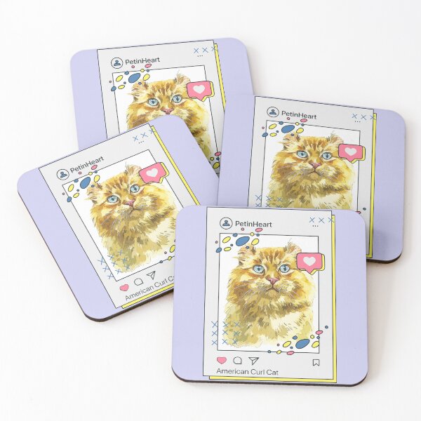 Item preview, American Curl Cat Breed Watercolor Item-3 By PetinHeart designed and sold by PetinHeart.