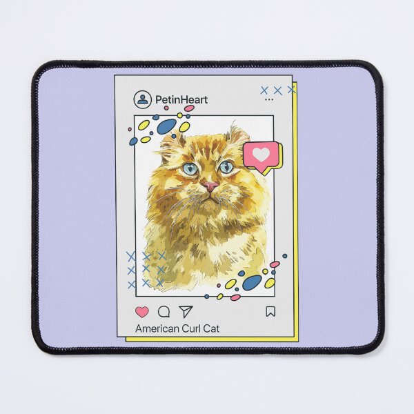 Item preview, American Curl Cat Breed Watercolor Item-3 By PetinHeart designed and sold by PetinHeart.