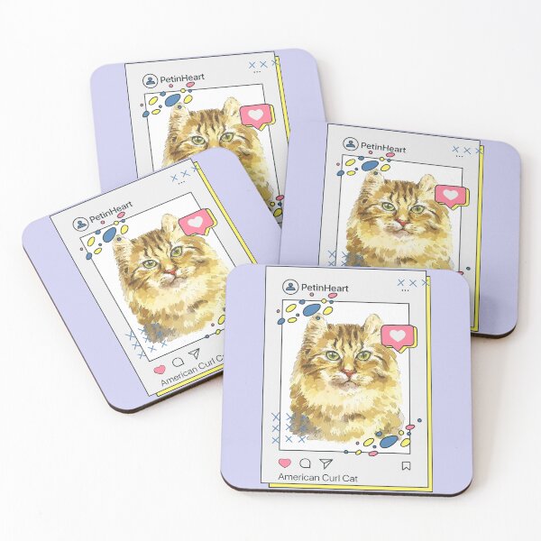 Item preview, American Curl Cat Breed Watercolor Item-4 By PetinHeart designed and sold by PetinHeart.