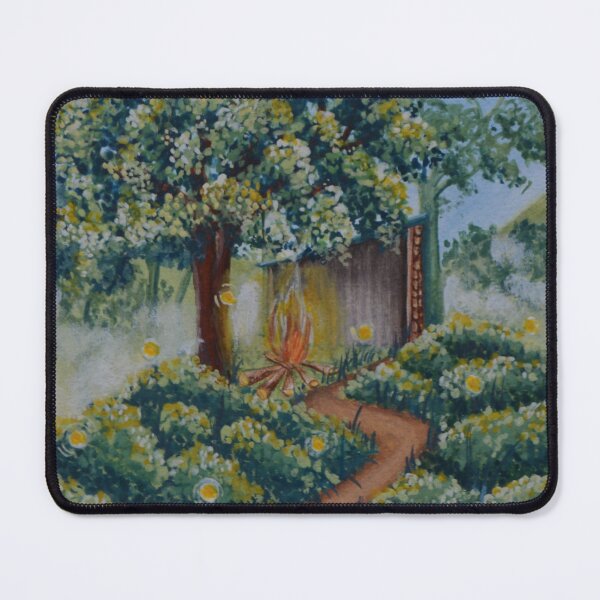 Item preview, The oak hut no. 1 - Secret garden - Gouache painting designed and sold by WanderingGraha.